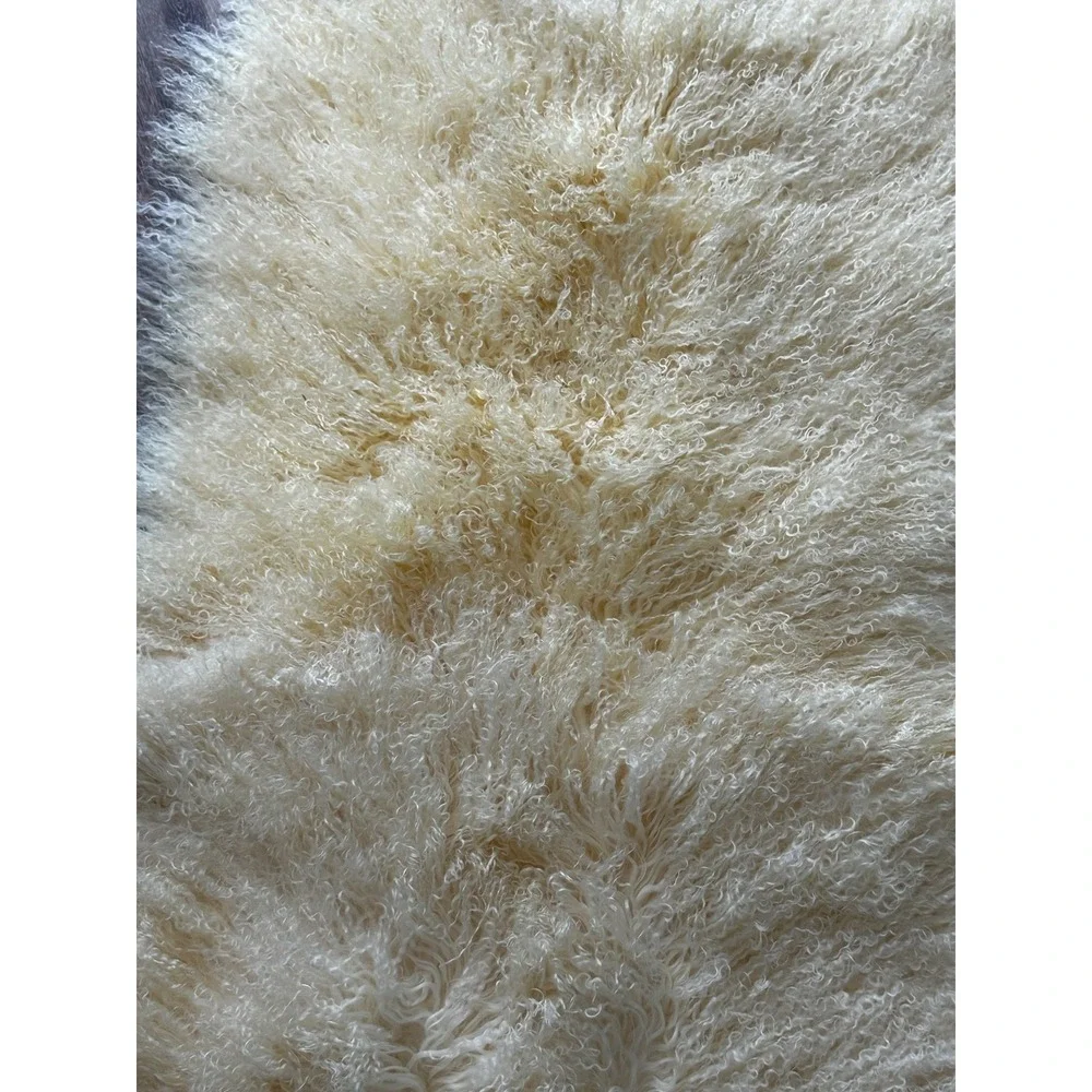 Sheepskin shearling rug Fluffy White Long Hair Tibetan Fur 25x52
